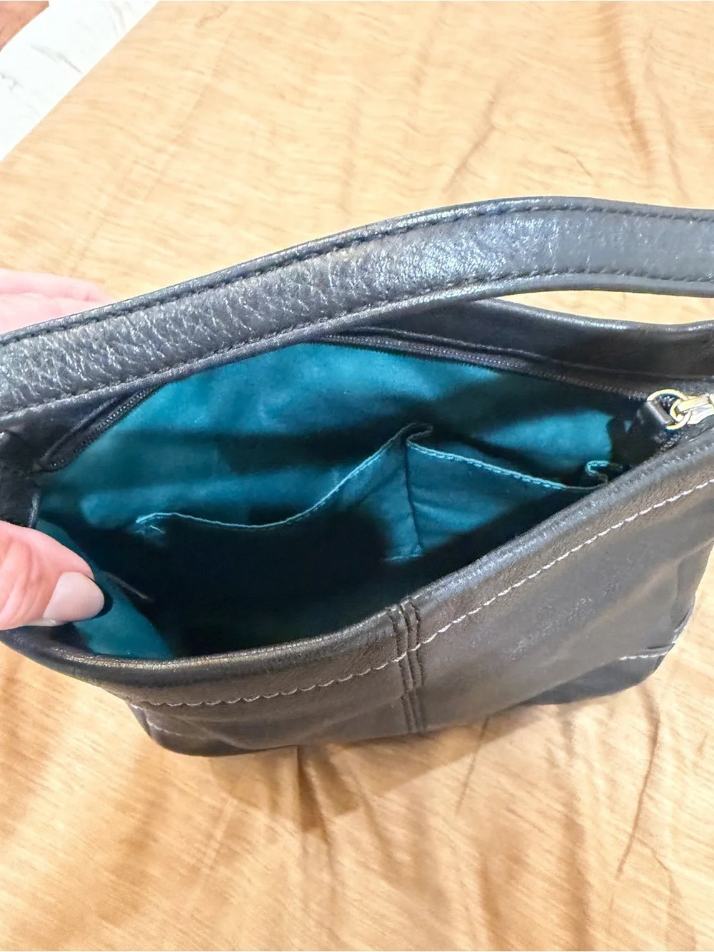 Coach Black Pebbled Leather Shoulder Bag